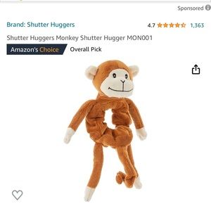 New! Without tags!  Shutter Huggers Monkey Shutter Hugger